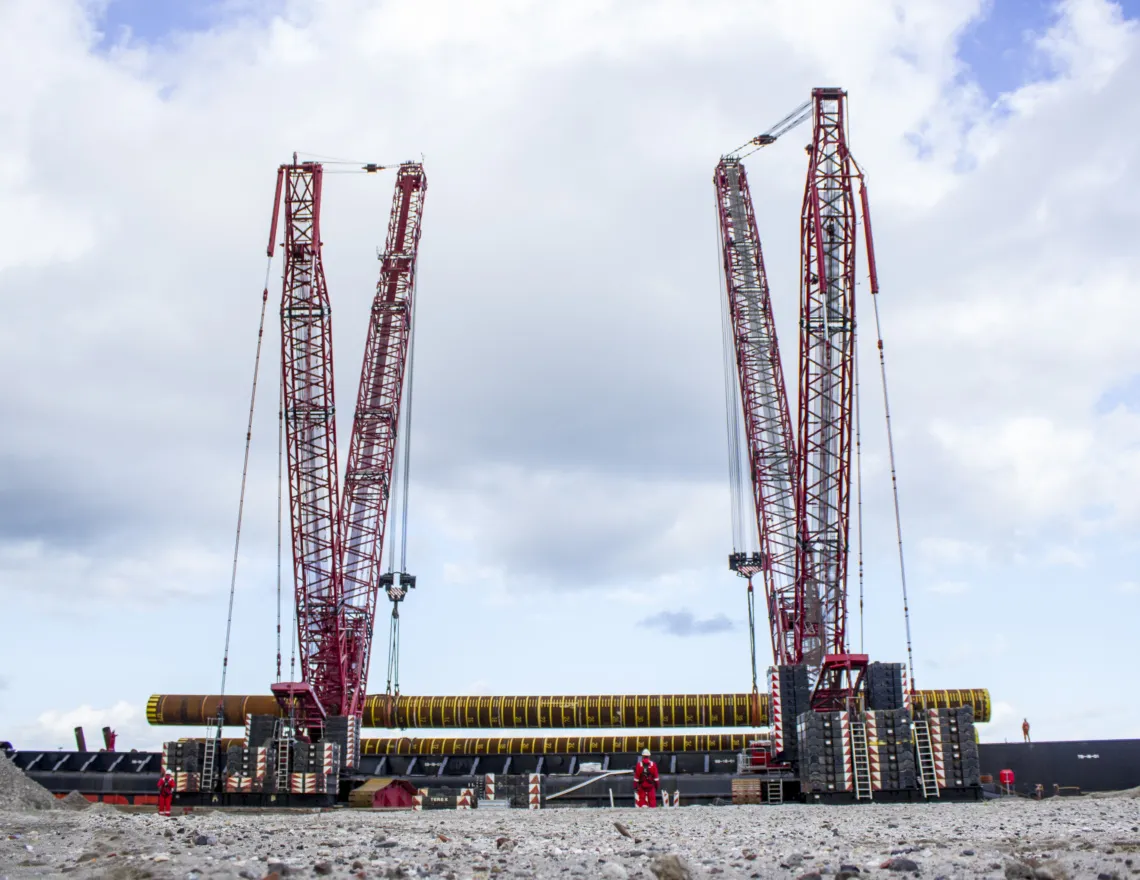 Monopile handling Maasvlakte